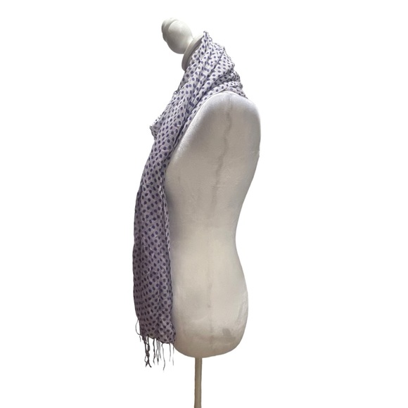 Purple Polka Dot Scarf/Shawl. Fun and flirty style. Lightweight. - Picture 6 of 10